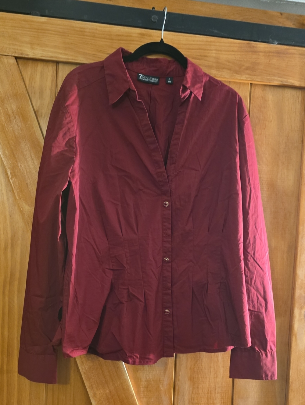Button Up Christmas Red